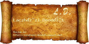 Laczházi Deodát névjegykártya