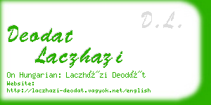 deodat laczhazi business card